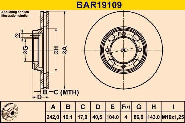 Barum BAR19109 - Disc frana aaoparts.ro