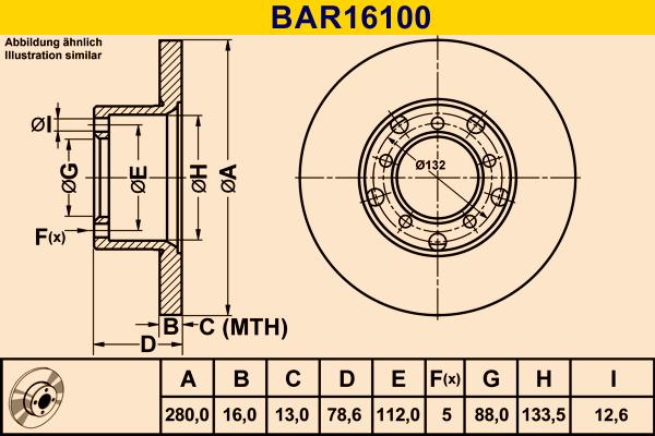Barum BAR16100 - Disc frana aaoparts.ro