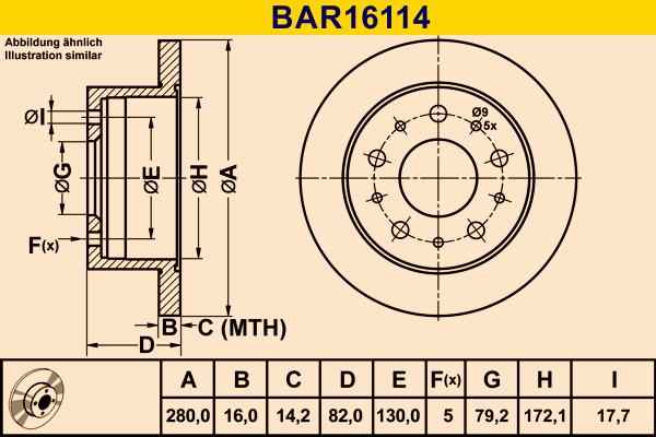 Barum BAR16114 - Disc frana aaoparts.ro