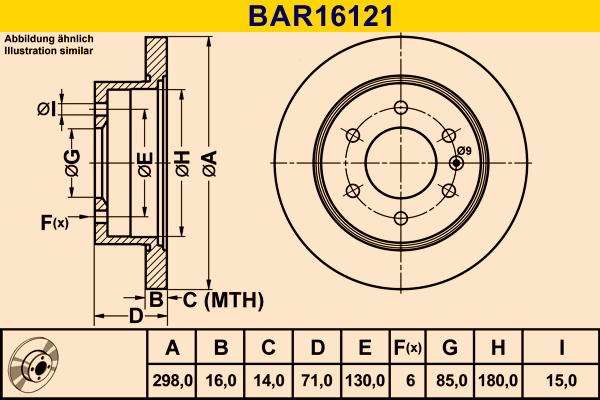 Barum BAR16121 - Disc frana aaoparts.ro