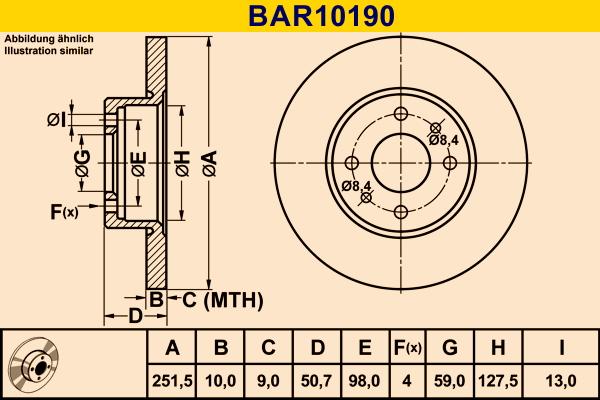 Barum BAR10190 - Disc frana aaoparts.ro