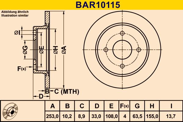 Barum BAR10115 - Disc frana aaoparts.ro