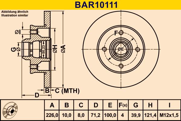 Barum BAR10111 - Disc frana aaoparts.ro