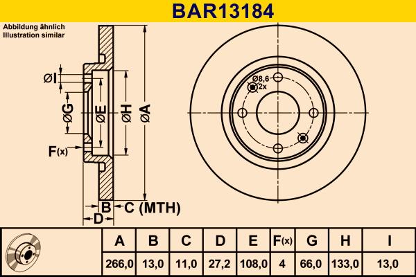 Barum BAR13184 - Disc frana aaoparts.ro
