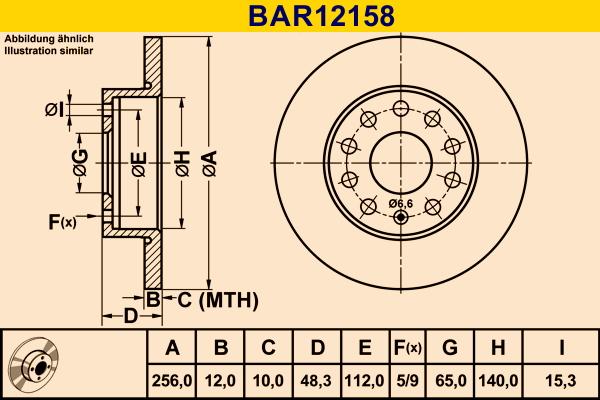 Barum BAR12158 - Disc frana aaoparts.ro