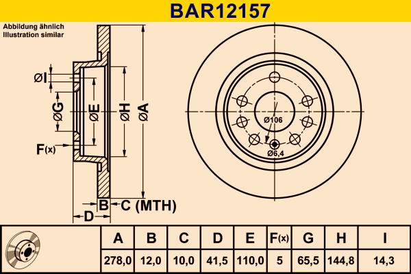 Barum BAR12157 - Disc frana aaoparts.ro