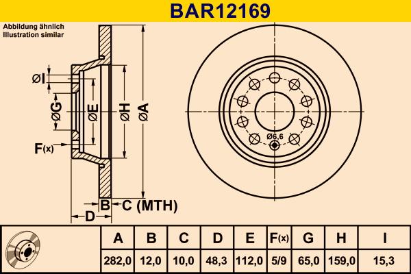 Barum BAR12169 - Disc frana aaoparts.ro
