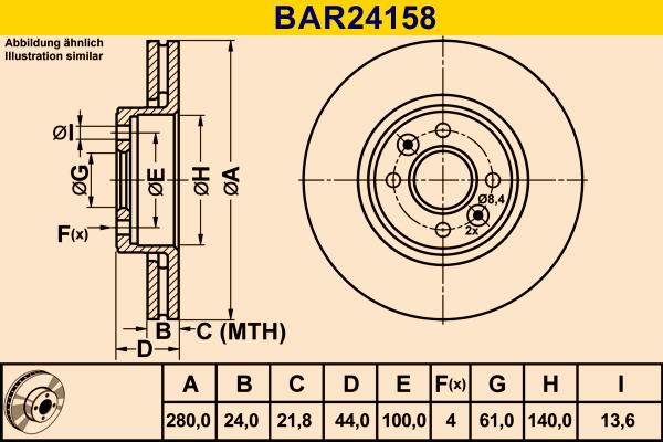 Barum BAR24158 - Disc frana aaoparts.ro