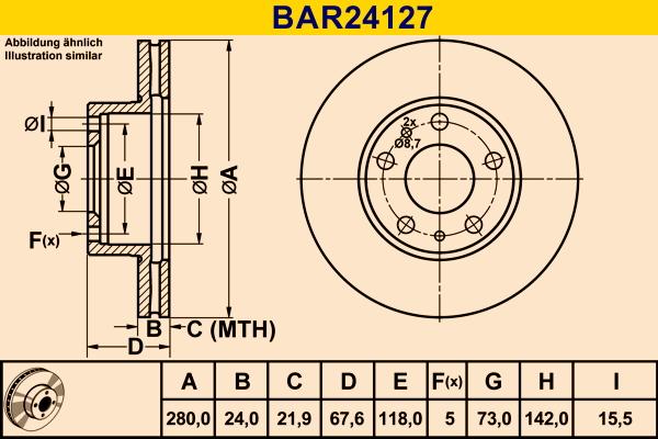 Barum BAR24127 - Disc frana aaoparts.ro