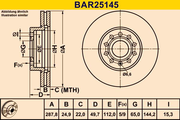 Barum BAR25145 - Disc frana aaoparts.ro