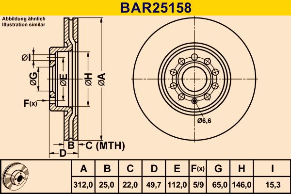 Barum BAR25158 - Disc frana aaoparts.ro