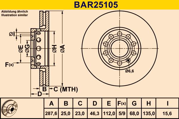 Barum BAR25105 - Disc frana aaoparts.ro