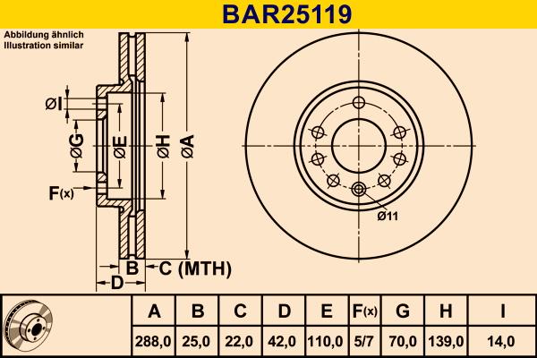 Barum BAR25119 - Disc frana aaoparts.ro