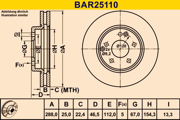 Barum BAR25110 - Disc frana aaoparts.ro