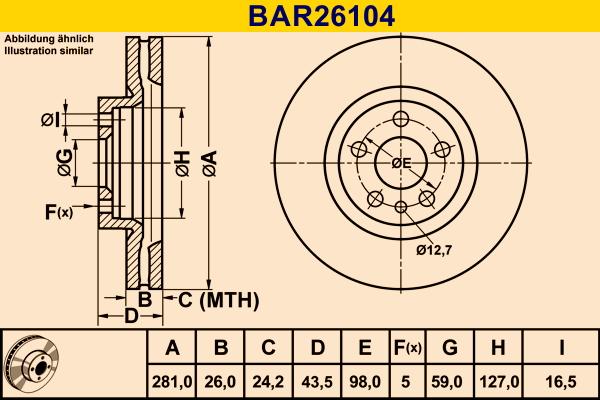 Barum BAR26104 - Disc frana aaoparts.ro