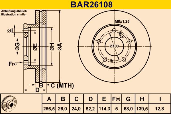 Barum BAR26108 - Disc frana aaoparts.ro