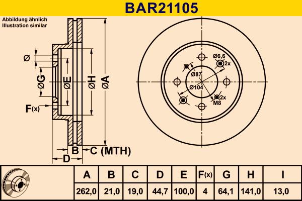 Barum BAR21105 - Disc frana aaoparts.ro