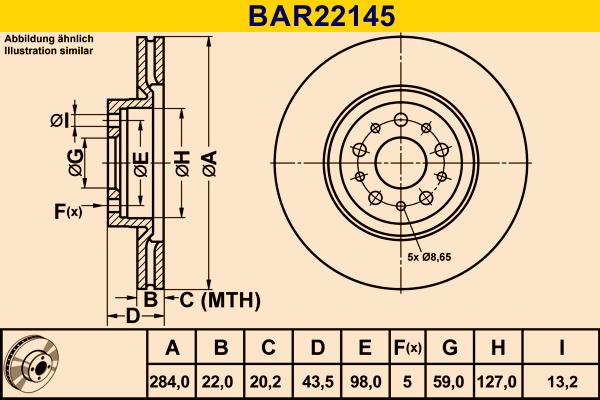 Barum BAR22145 - Disc frana aaoparts.ro