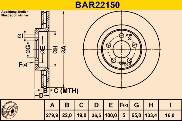 Barum BAR22150 - Disc frana aaoparts.ro