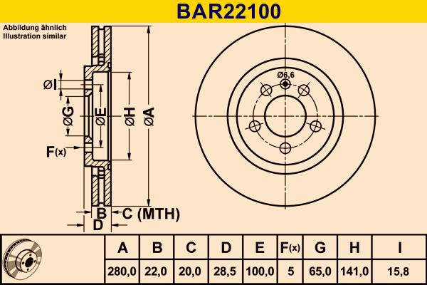 Barum BAR22100 - Disc frana aaoparts.ro