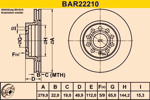 Barum BAR22210 - Disc frana aaoparts.ro