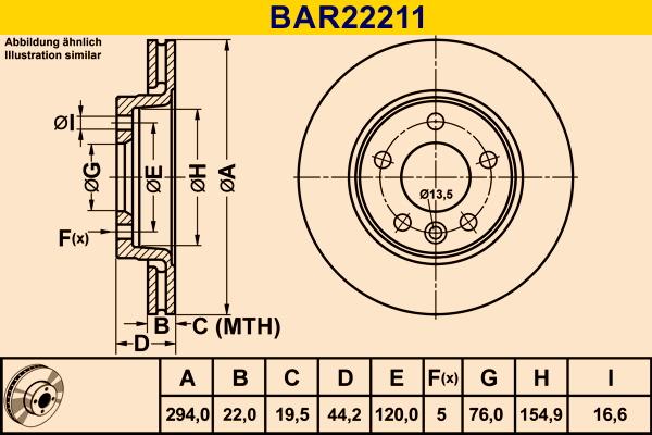 Barum BAR22211 - Disc frana aaoparts.ro