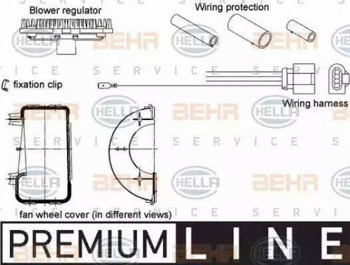 BEHR HELLA Service 5HL 351 320-801 - Reglaj, suflanta de interior aaoparts.ro