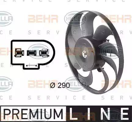 BEHR HELLA Service 8EW 009 144-601 - Ventilator,aer conditionat aaoparts.ro