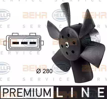 BEHR HELLA Service 8EW 009 144-381 - Ventilator, radiator aaoparts.ro