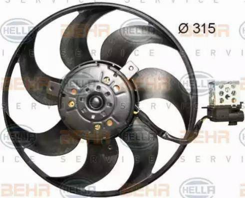 BEHR HELLA Service 8EW 351 044-061 - Ventilator, radiator aaoparts.ro