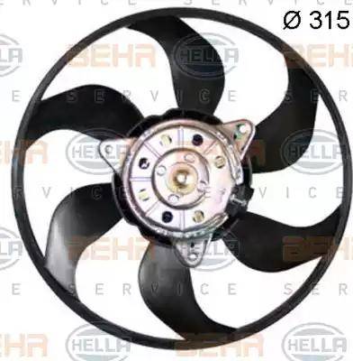 BEHR HELLA Service 8EW 351 150-204 - Ventilator, radiator aaoparts.ro