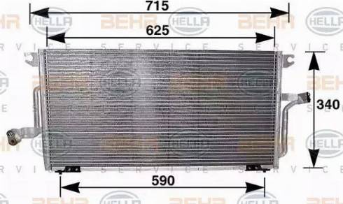 BEHR HELLA Service 8FC 351 037-361 - Condensator, climatizare aaoparts.ro