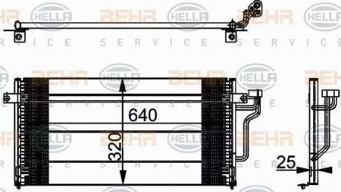 BEHR HELLA Service 8FC 351 037-371 - Condensator, climatizare aaoparts.ro