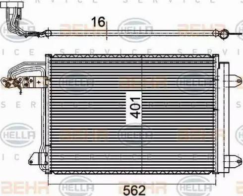 BEHR HELLA Service 8FC 351 301-044 - Condensator, climatizare aaoparts.ro