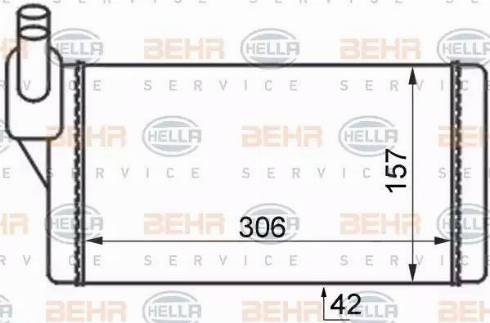 BEHR HELLA Service 8FH 351 024-401 - Schimbator caldura, incalzire habitaclu aaoparts.ro