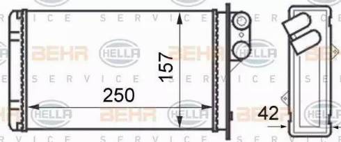 BEHR HELLA Service 8FH 351 024-291 - Schimbator caldura, incalzire habitaclu aaoparts.ro