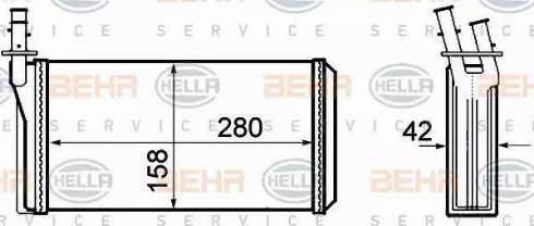 BEHR HELLA Service 8FH 351 308-401 - Schimbator caldura, incalzire habitaclu aaoparts.ro