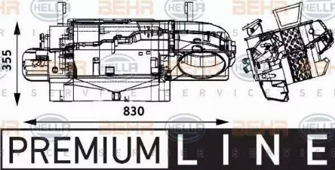BEHR HELLA Service 8FH 351 314-531 - Schimbator caldura, incalzire habitaclu aaoparts.ro