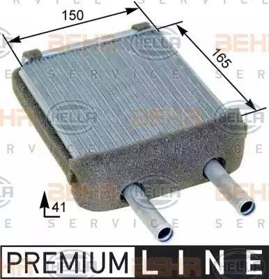 BEHR HELLA Service 8FH 351 315-211 - Schimbator caldura, incalzire habitaclu aaoparts.ro