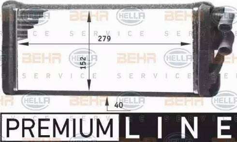 BEHR HELLA Service 8FH 351 311-621 - Schimbator caldura, incalzire habitaclu aaoparts.ro