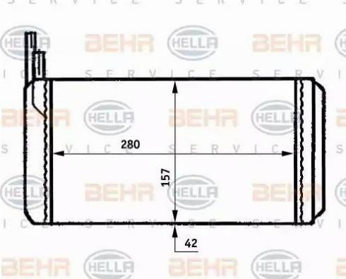 BEHR HELLA Service 8FH 351 313-361 - Schimbator caldura, incalzire habitaclu aaoparts.ro