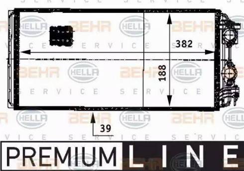 BEHR HELLA Service 8FH 351 312-411 - Schimbator caldura, incalzire habitaclu aaoparts.ro