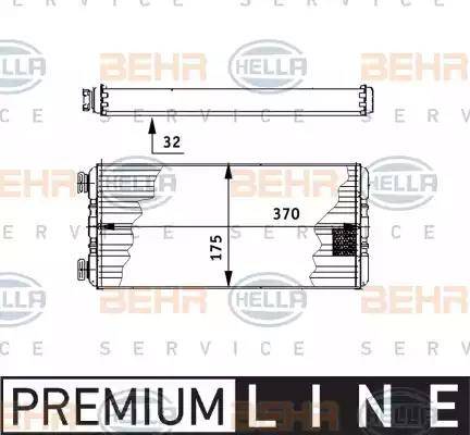 BEHR HELLA Service 8FH 351 312-571 - Schimbator caldura, incalzire habitaclu aaoparts.ro