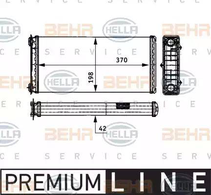 BEHR HELLA Service 8FH 351 312-181 - Schimbator caldura, incalzire habitaclu aaoparts.ro