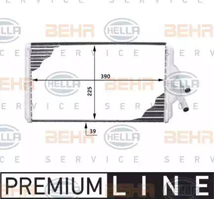 BEHR HELLA Service 8FH 351 312-381 - Schimbator caldura, incalzire habitaclu aaoparts.ro
