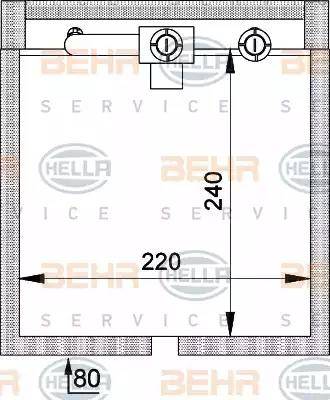 BEHR HELLA Service 8FV 351 211-071 - Evaporator,aer conditionat aaoparts.ro