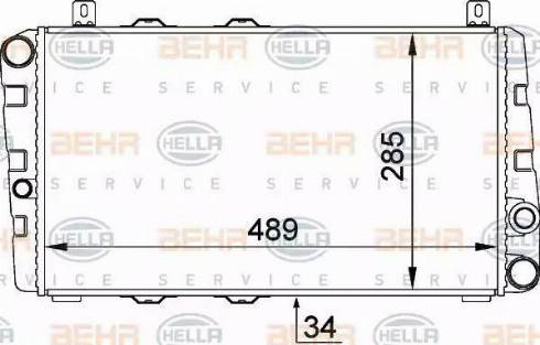 BEHR HELLA Service 8MK 376 764-061 - Radiator, racire motor aaoparts.ro