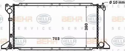 BEHR HELLA Service 8MK 376 768-181 - Radiator, racire motor aaoparts.ro