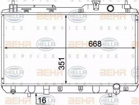 BEHR HELLA Service 8MK 376 768-281 - Radiator, racire motor aaoparts.ro