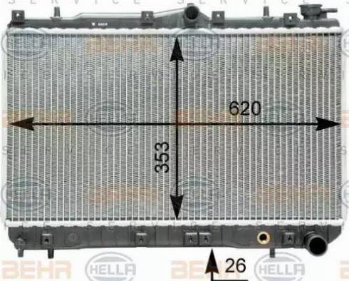BEHR HELLA Service 8MK 376 762-141 - Radiator, racire motor aaoparts.ro